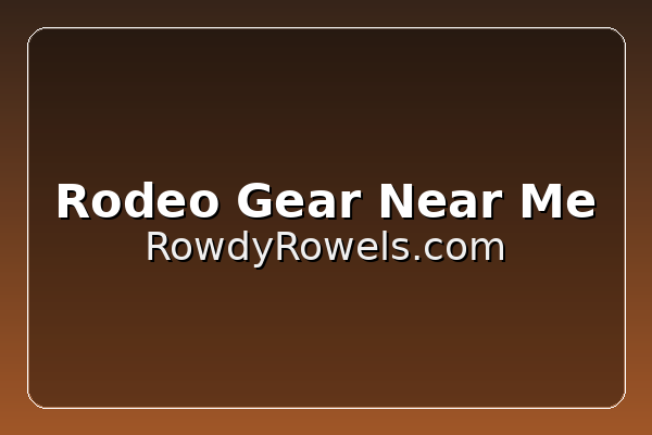 Rodeo Gear Near Me – Fast US Shipping & USA-Made Leather | Rowdy Rowels