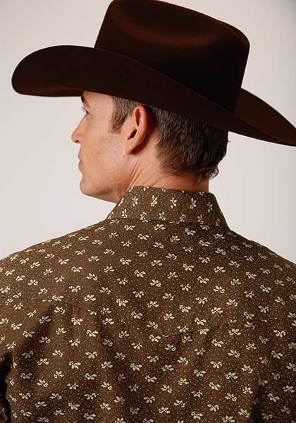 Roper Mens L/S Shirt Snap Print | Western Shirt