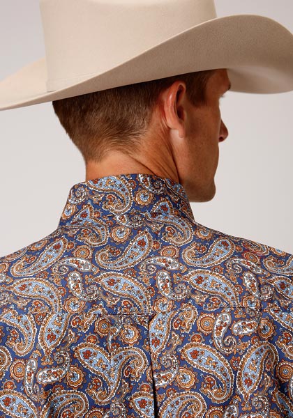 Roper Mens L/S Shirt Amarillo Country Roads | Western Shirt