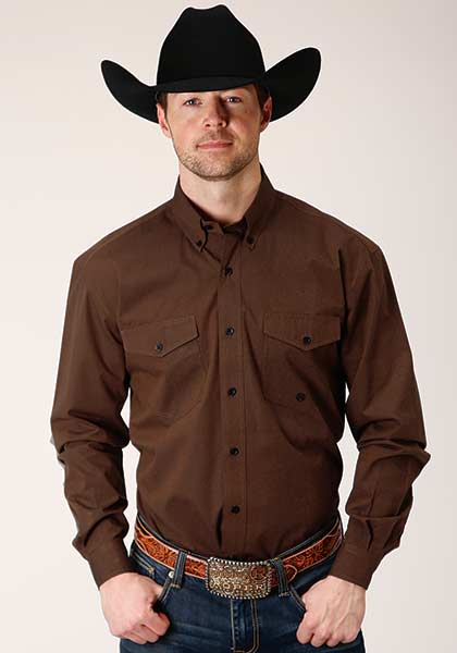 Men's Amarillo Collection Shirt – Chocolate Agave Western Button Down