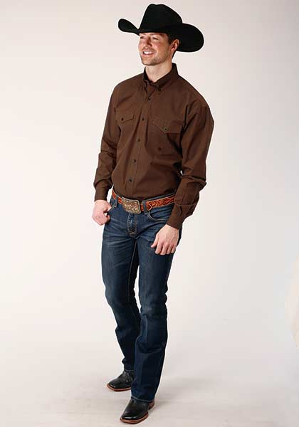 Men's Amarillo Collection Shirt – Chocolate Agave Western Button Down
