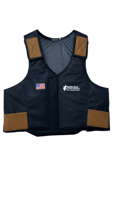Black Cordura Pro Rodeo Protective Vest | Adult & Youth Sizes