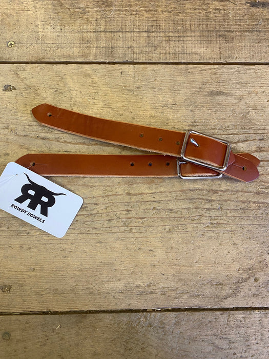 Youth Rough Stock Latigo Leather Spur Straps – Durable Youth Rodeo Gear by Rowdy Rowels