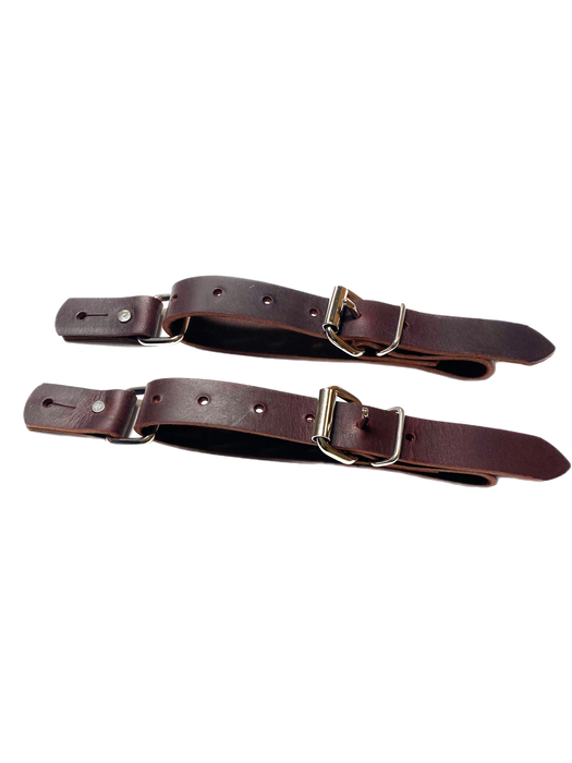 Jr Bull Riding Fold-Back Spur Straps – Youth Rodeo Leather Gear | Rowdy Rowels™