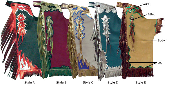Custom bull riding chaps with double fringe and name personalization