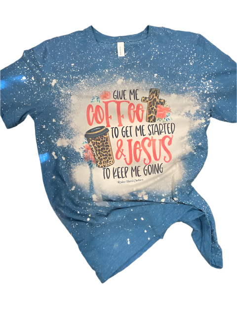give me coffee and jesus western graphic tee
