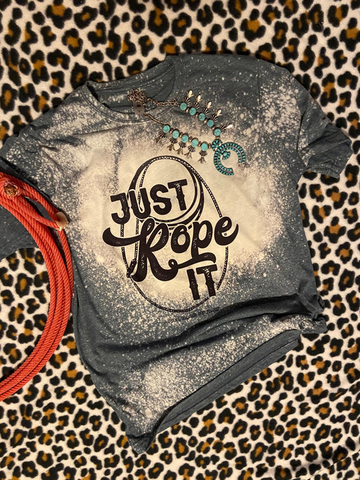 bleached roping graphic rodeo t-shirt
