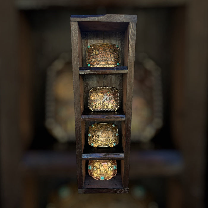 Custom trophy buckle cases