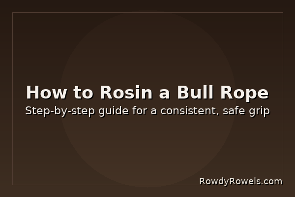 How to Rosin a Bull Rope (Step-by-Step Guide) | Rowdy Rowels - Rowdy Rowels