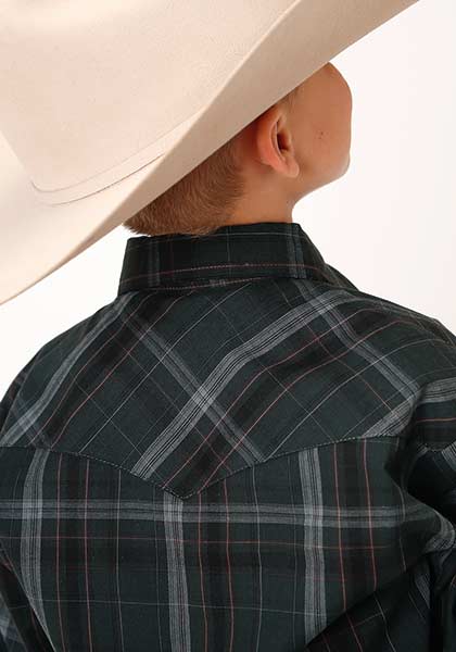 Boy's Western Style Plaid Shirt: Comfort & Elegance