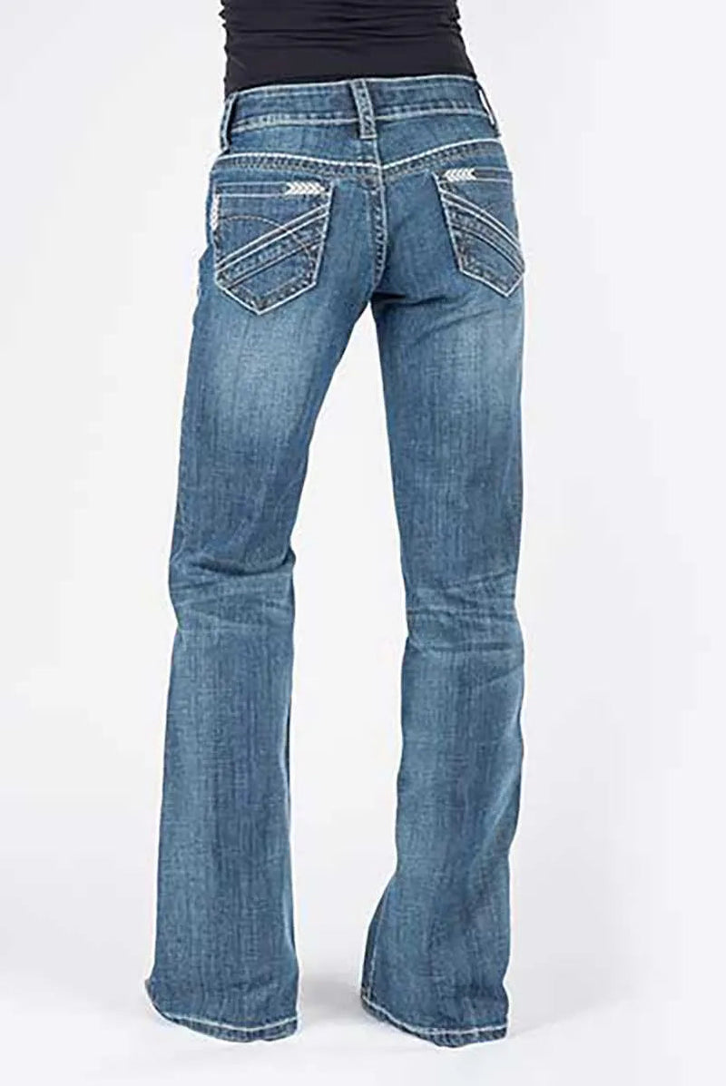Stetson 214 Trouser Fit w/ Chevron Back Pocket - Women's Jeans