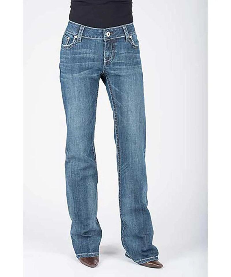 Stetson 214 Trouser Fit w/ Chevron Back Pocket - Women's Jeans