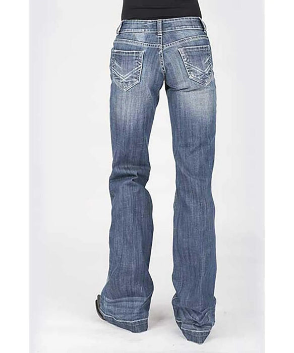 Stetson 214 Trouser Fit Bleached w/ X Pocket- Women's Jeans