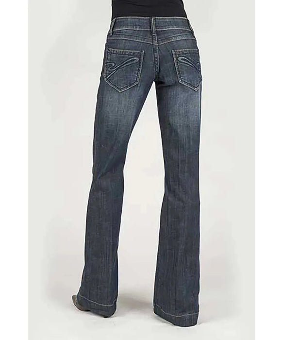 Stetson 214 Stretch Trouser Fit Dark Wash w/ S Pocket- Women's Jeans