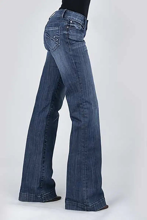 Stetson 214 Trouser Fit S Back Pocket ( Denim Dark Wash) - Women's Jeans