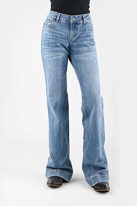 Stetson 214 Trouser Fit Back Welt Pocket ( Denim Light Wash )- Women's Jeans (Closeout)