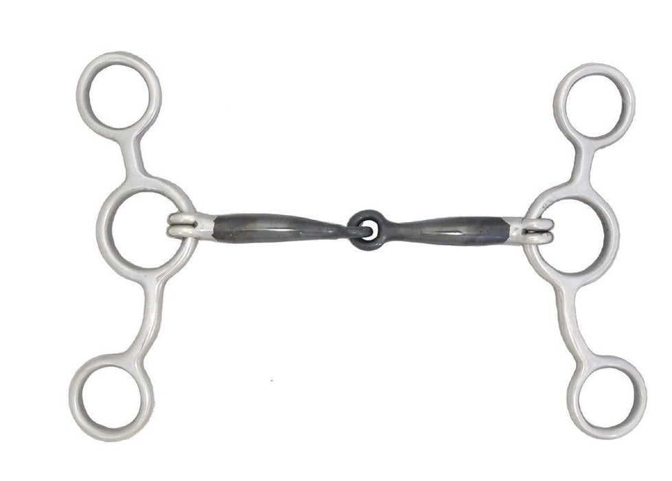 AJ Tack Sweet Iron Jr. Cowhorse Smooth Snaffle Gag Bit - 5 3/4" Cheek