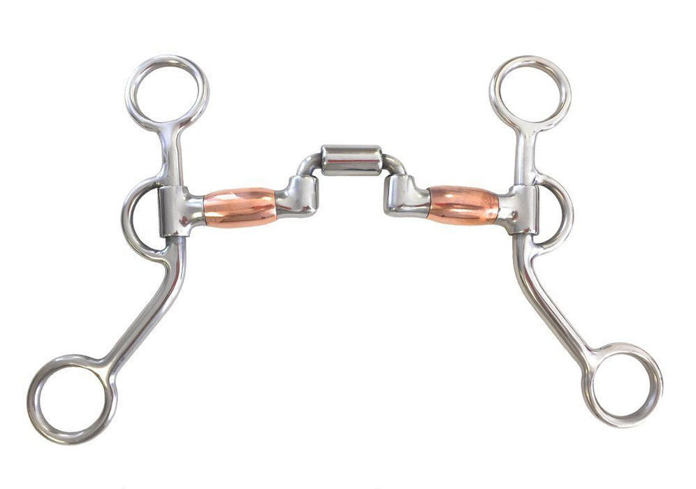 AJ Tack Argentine Hinged Port Correction Bit with Copper Rollers