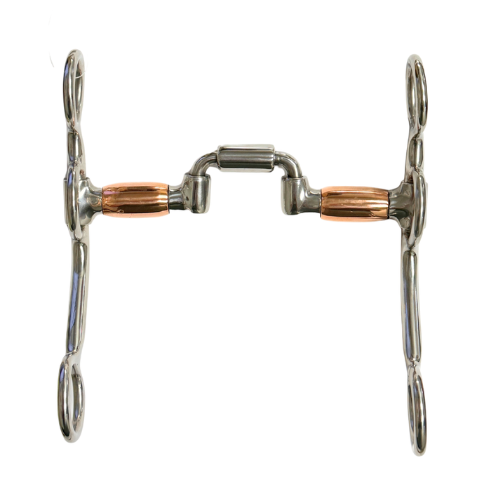 AJ Tack Argentine Hinged Port Correction Bit with Copper Rollers