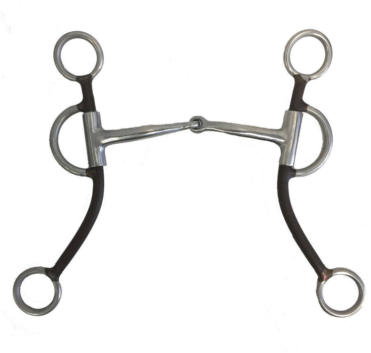 AJ Tack Double Rein Long Shank Sweet Iron Bit