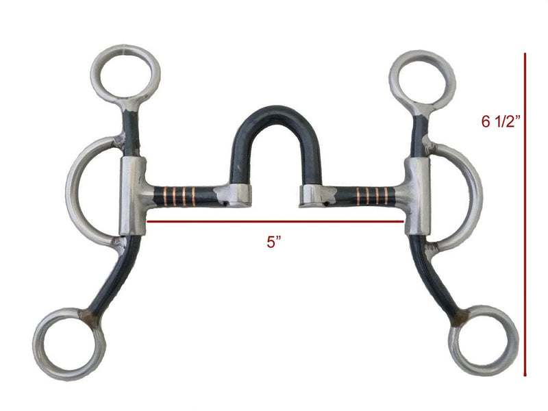 AJ Tack Double Rein Correction Short Shank Bit