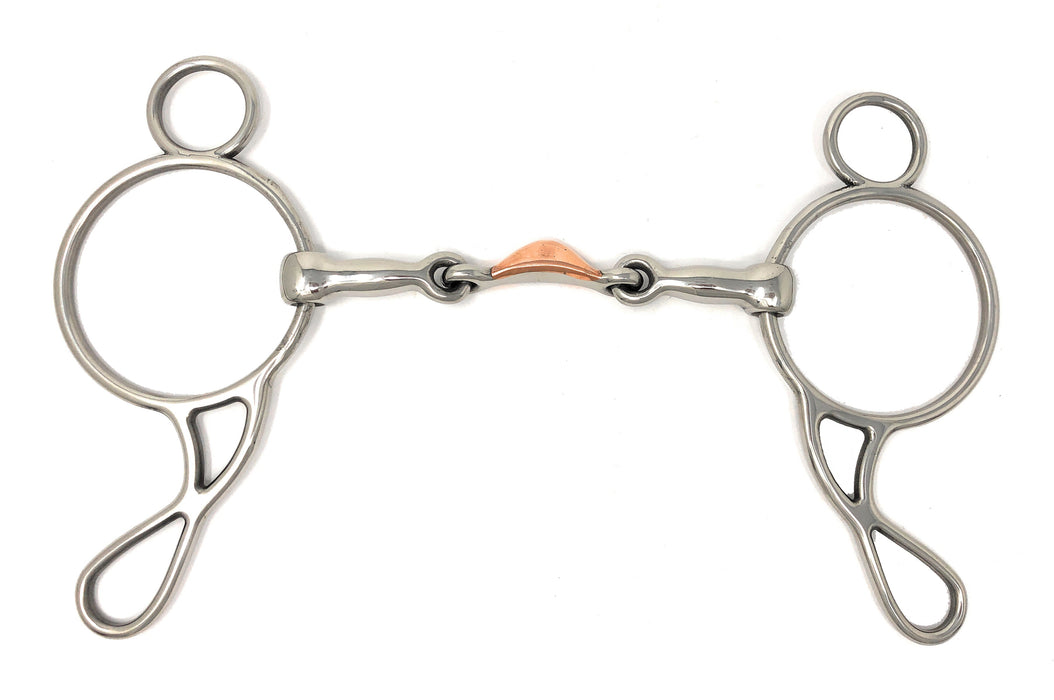 AJ Tack Stainless Steel Moon Dogbone Wonder Gag Bit