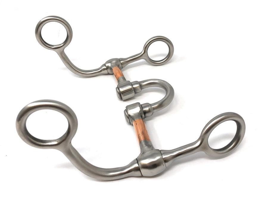 AJ Tack Argentine Stainless Steel Short Shank Correction Bit with Copper Bars