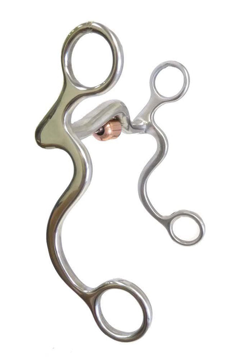 AJ Tack S Shank Low Port Roller Grazing Bit