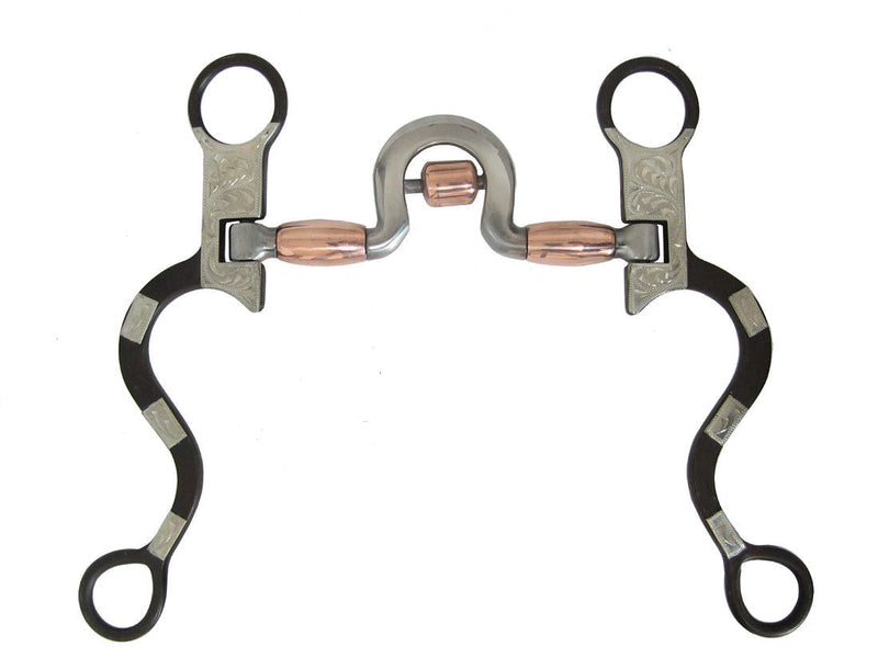 AJ Tack Engraved Spoon Bit with Copper Barrels