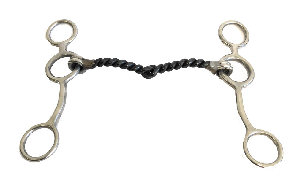 AJ Tack Sweet Iron Twisted Wire Junior Cow Horse Gag Bit