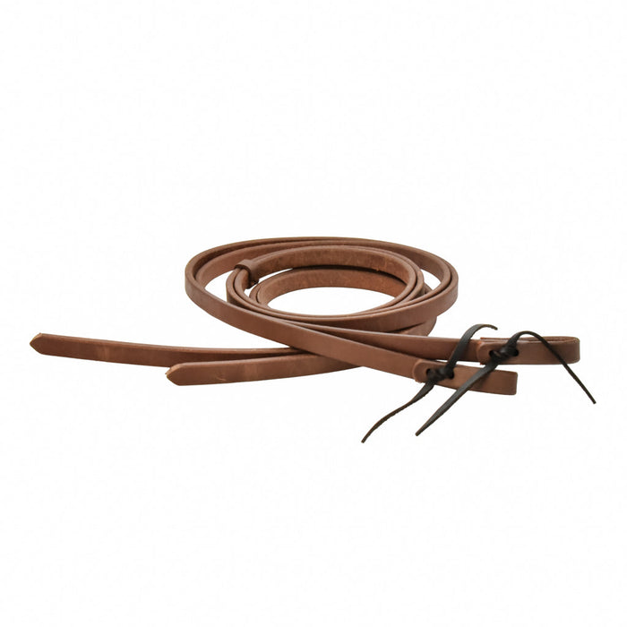 AJ Tack Oiled Harness Leather Split Reins - 3/4in x 8ft