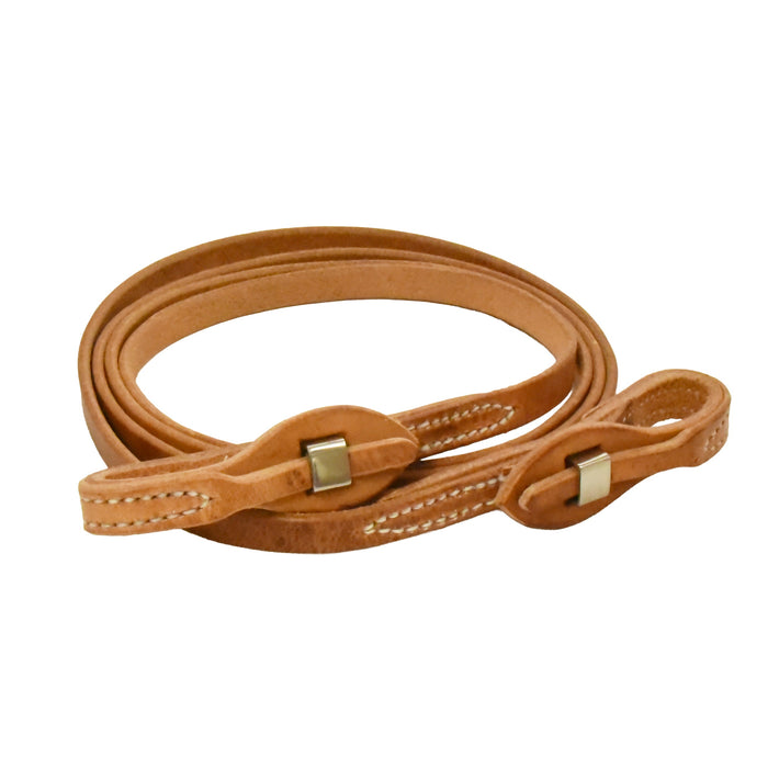 AJ Tack Harness Leather Stainless Steel Quick Change Roper Reins - 5/8in x 8ft