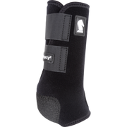 "Classic Equine Legacy2 Horse Leg Boots in black with shock-absorbing splint pad