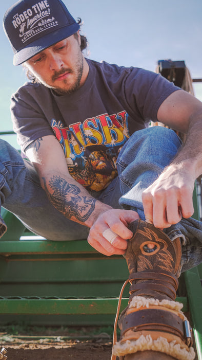 It's Rodeo Time America! Navy Meshback