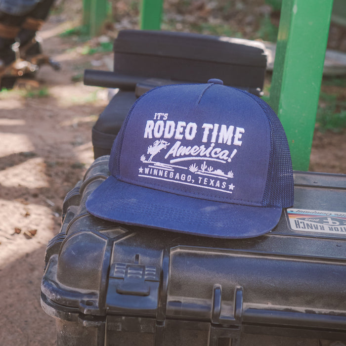 It's Rodeo Time America! Navy Meshback