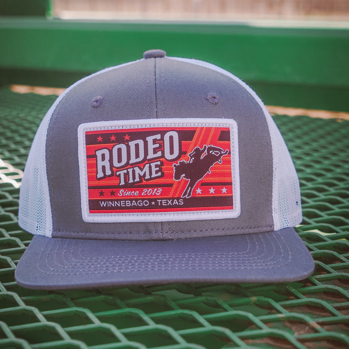 Grey Rodeo Time Patch Meshback