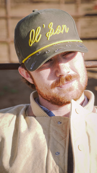 Ol' Son Green & Gold Rope Cap