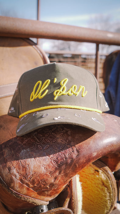 Ol' Son Green & Gold Rope Cap