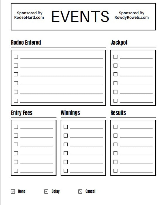 2025-2026 Monthly Rodeo Planner: Stay Organized, Stay Ahead – Designed for the Rodeo Athlete!