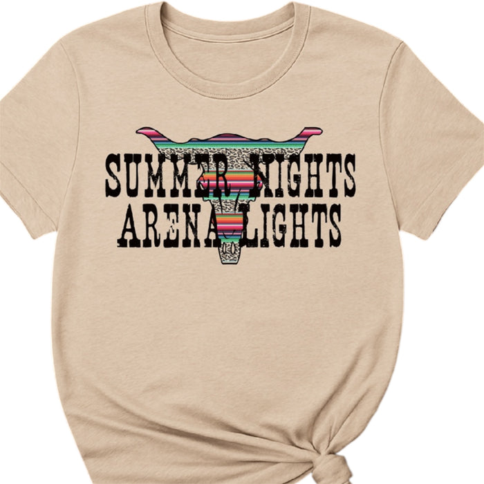 Summer Nights Arena Lights Graphic tee l Unisex Jersey Short Sleeve Tee