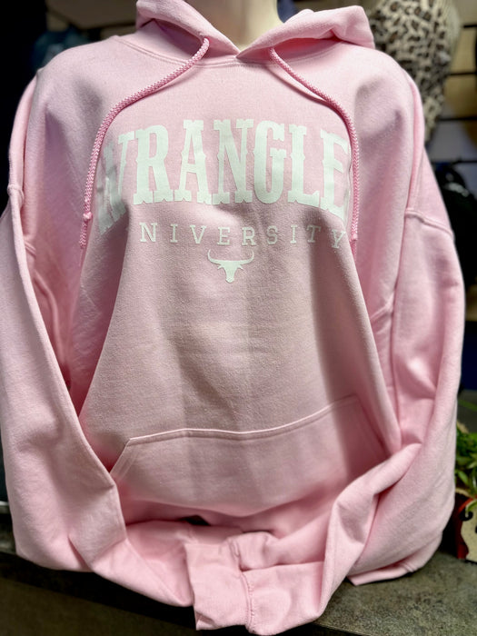 Wrangler University Graphic Pink Hoodie Sweatshirt
