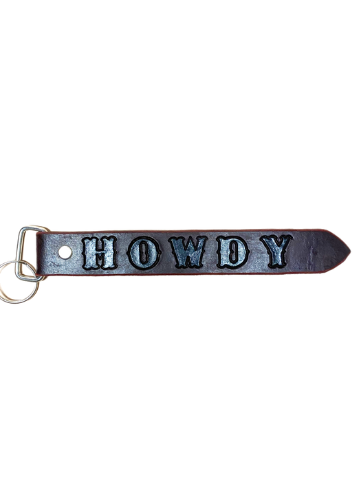 Discover the "Howdy" Handmade Leather Key Chains