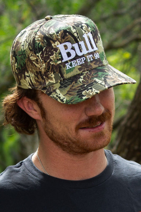 White Bull Bud Outdoorsman Cap