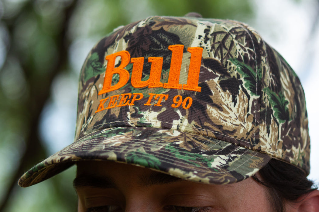 Orange Bull Bud Outdoorsman Cap