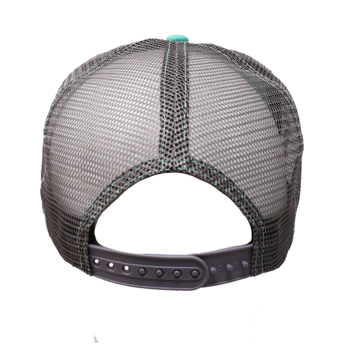 Ol' Son Light Green Mesh Skull Print Flatbill