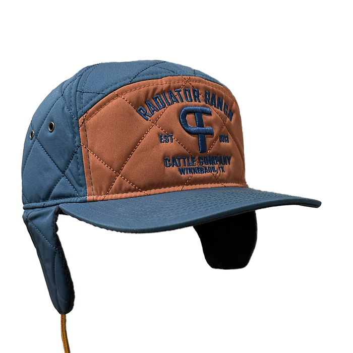 PF Brand Flap Cap Rust/Navy