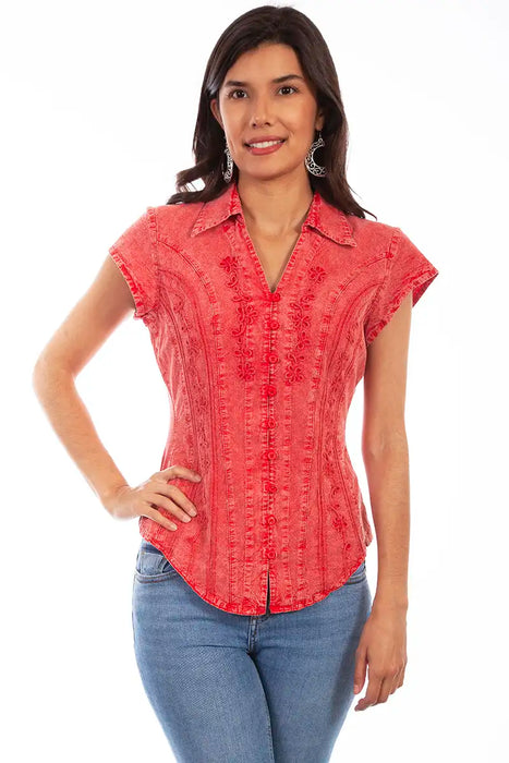 Scully Cantina Short Sleeve Blouse (PSL-066) - Women's Shirt