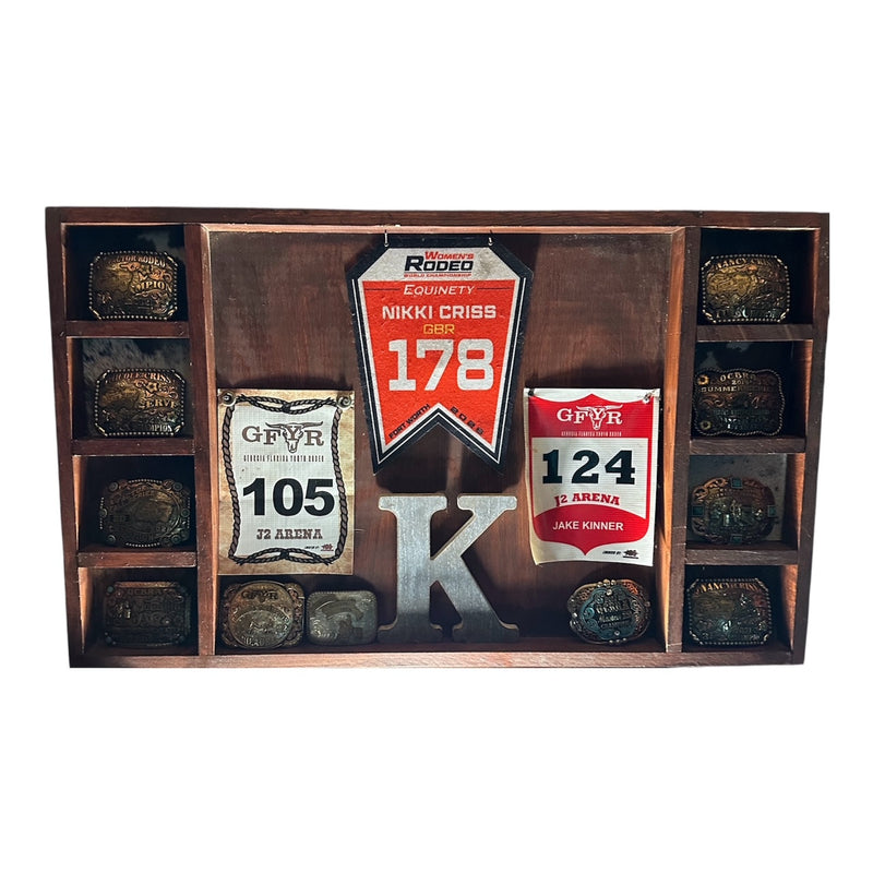 Trophy 4 Buckle Cases – Red Mahogany or Early American | Rowdy Rowels