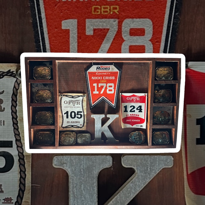 Custom Trophy Buckle Cases – Red Mahogany or Early American | Rowdy Rowels