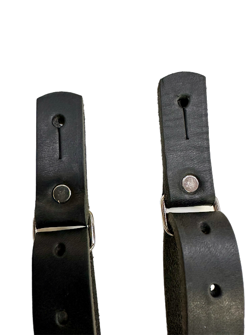 Adult & Junior Bull Riding Spur Straps – Black Latigo Leather Made in USA